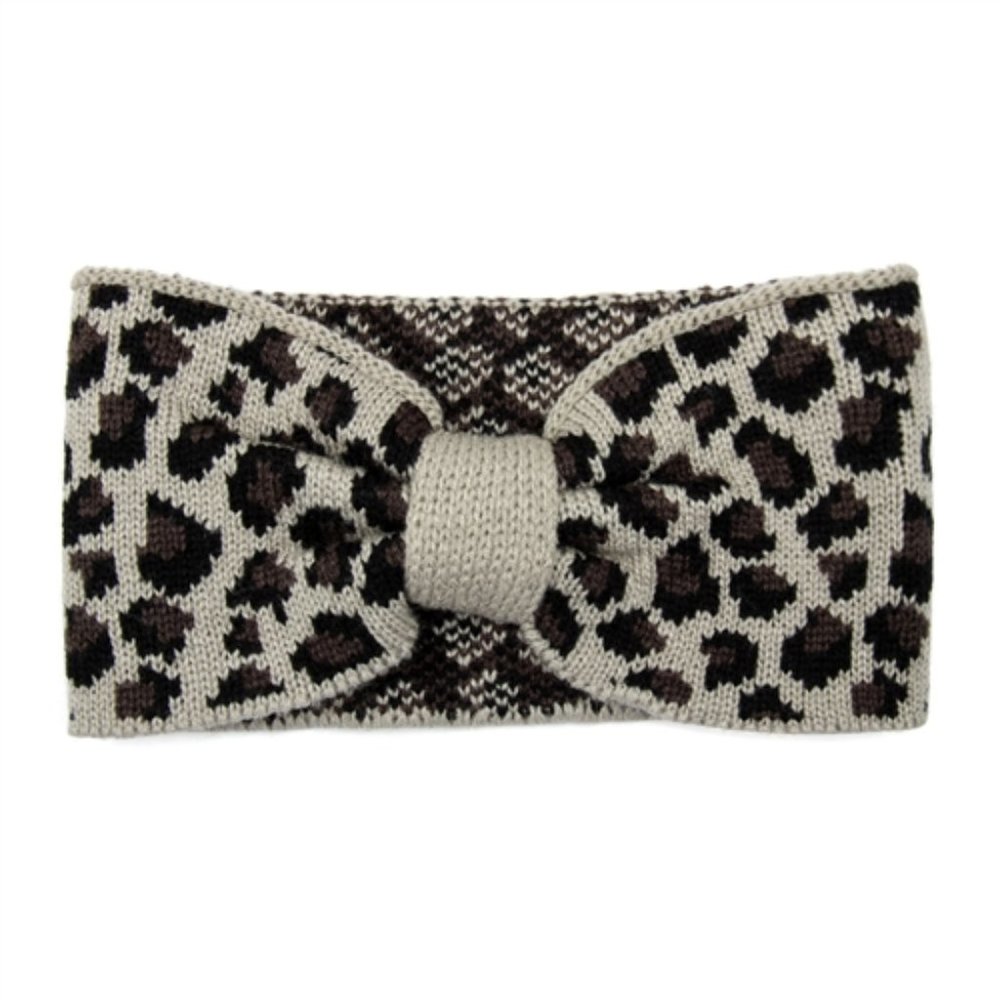 knit Leopard print head band